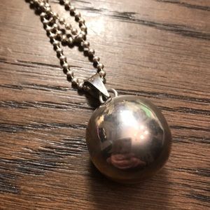 Large Sterling Chiming Ball on .925 Ball Chain